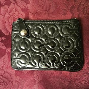 Coach Black Signature Clutch Bag